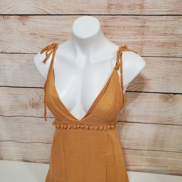 Nectar Clothing Hello Molly Dress Mustard Mini Dress Medium - Picture 2 of 7